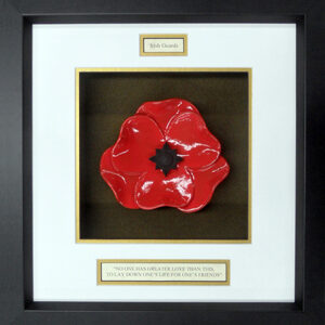 Irish Guards Ceramic Framed Poppy